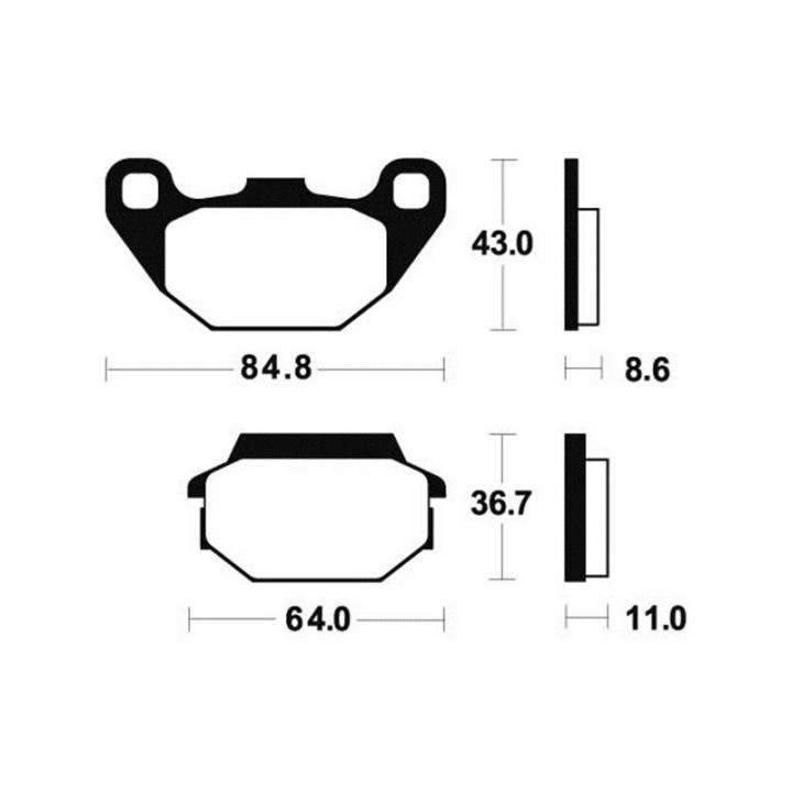 Brake plates organic motorcycle Bendix MA249