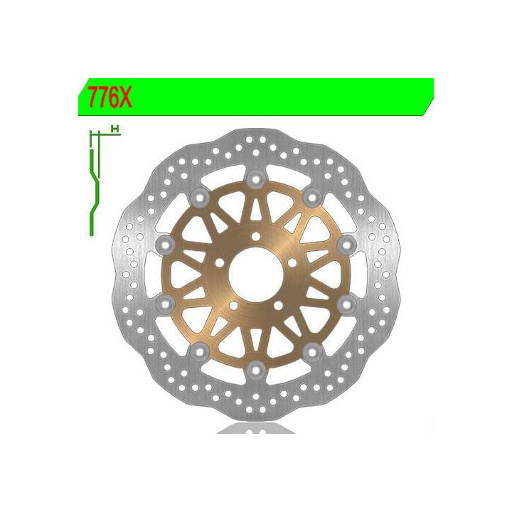Front brake disc NG 776X Kawasaki 1200