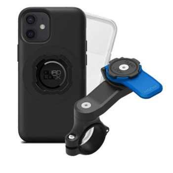 Pack Quad Lock Handlebar Mount + coque MAG iPhone 12 Mini + protection pluie Pack Quad Lock Handlebar Mount + coque MAG iPhone 12 Mini + protection pluie