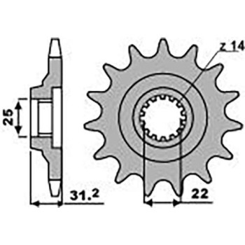 Pignon PBR 15 dents pas 520 type 496