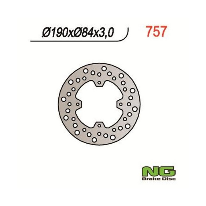 Motorcycle brake disc fixed 190mm (ref. 757)