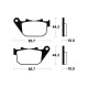 Brake plates metal fried Tecnium MR308