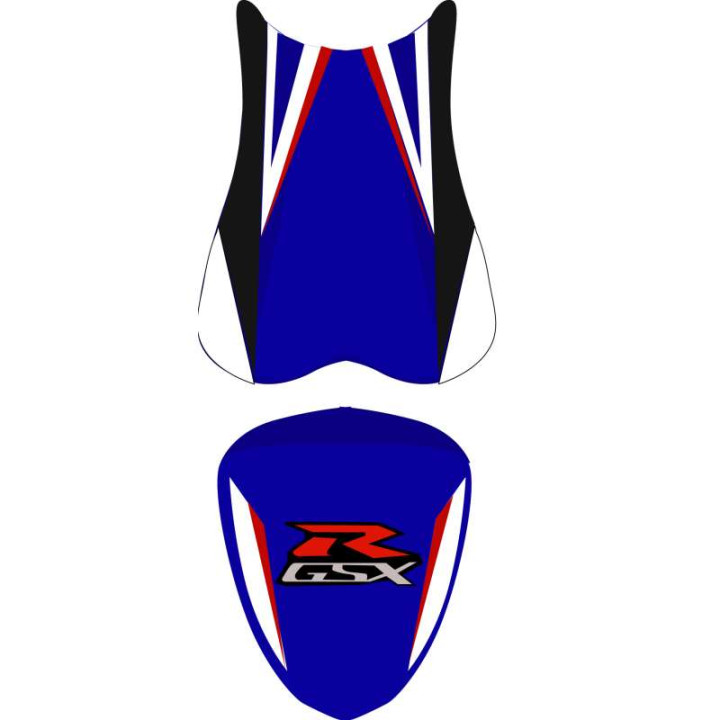 Housse de selle Bagster (2175H) Bleu/Blanc/Noir/Lettres Rouges et Blanches Suzuki GSX750R 07