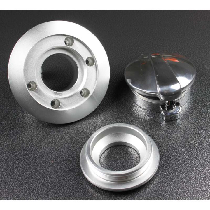Trappe à essence vintage MONZA 2,5" + adaptateur BMW R NINE T