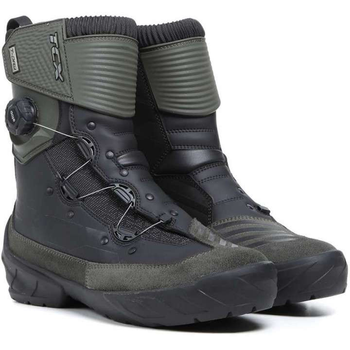 TCX INFINITY 3 MID WP Black/Khaki motorcycle boots