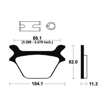 Plaquettes de frein organique BENDIX MA169
