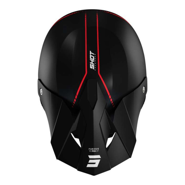 Casque moto cross Shot FURIOUS RAW 3.0 2022 BLACK RED MATT