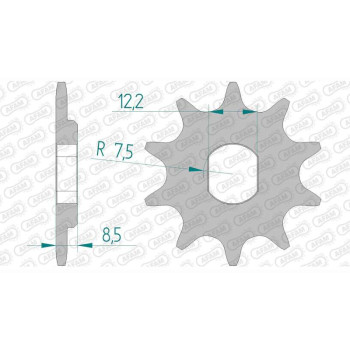 AFAM sprocket 10 teeth pitch 415 type 94124 KTM SX 50 LC Pro Senior