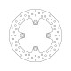 Rear brake disc Brembo Series Oro 68B40779 Kawasaki ZZR600