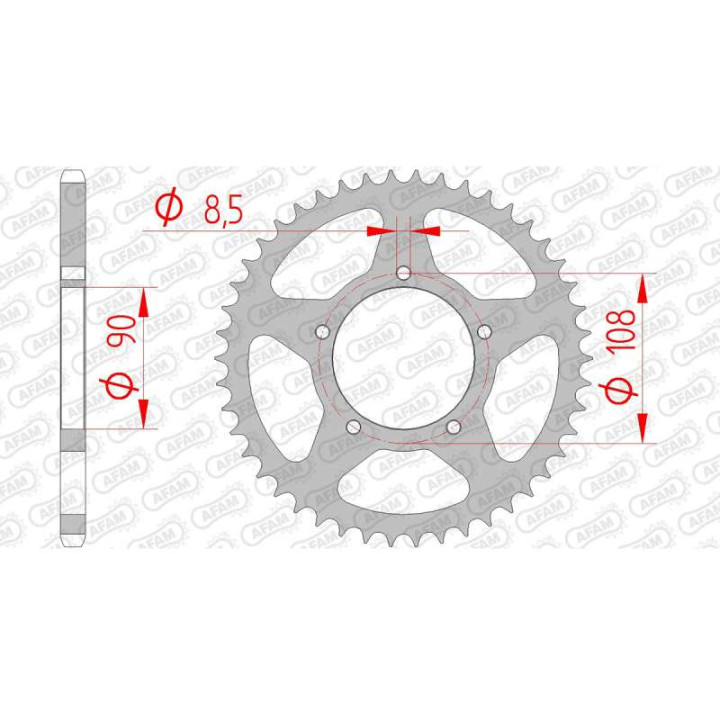 AFAM steel crown 46 teeth not 520 type 35303 Aprilia ETX 350 Tuareg
