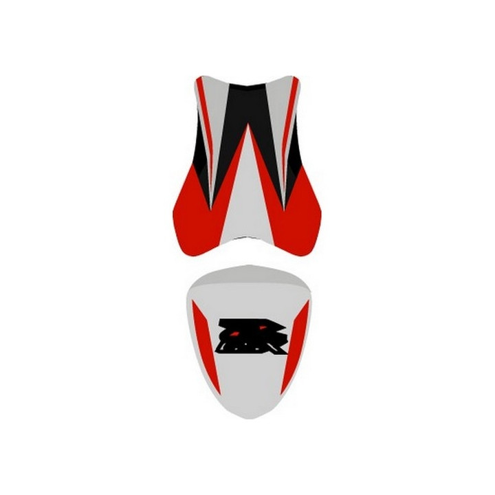 Saddle cover Bagster (2185C) Gris Clair/Rouge/Noir/Letters Rouge Suzuki GSX1000R 07