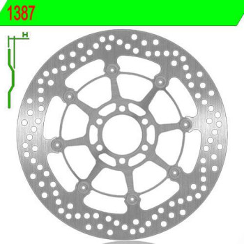 Front left brake disc NG 1387 S1000(R)R V2 ABS 14-17