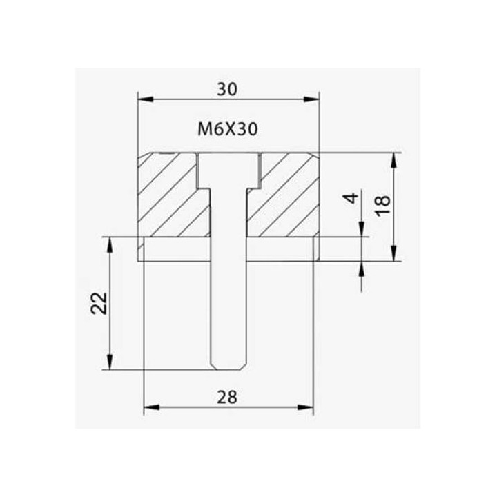 Mirror adapter for handlebar clamp (9871N) APRILIA