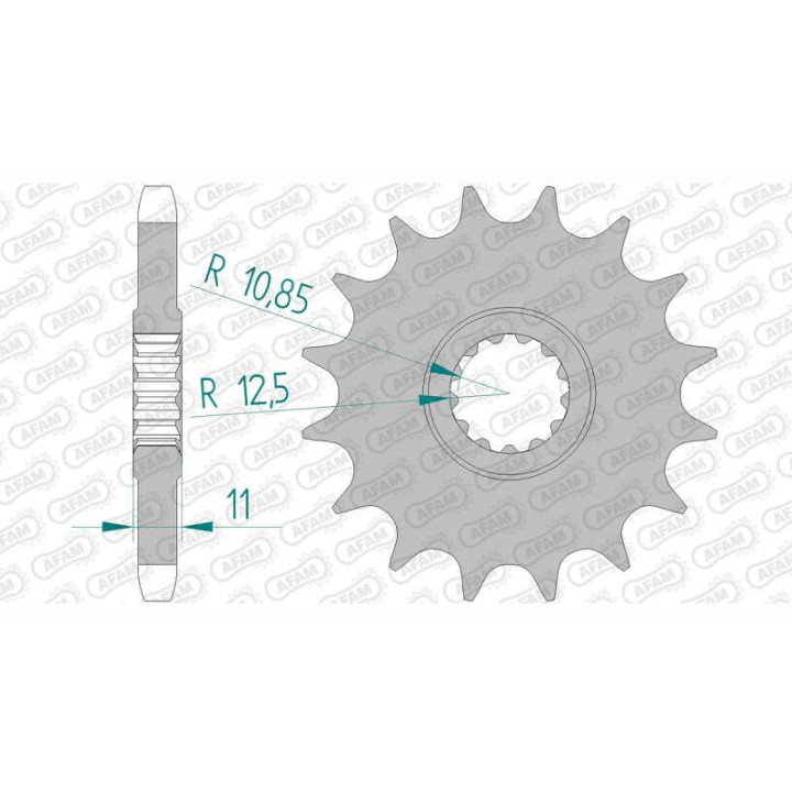 Pignon AFAM 15 dents pas 530 type 21602 Yamaha FZ 6 N