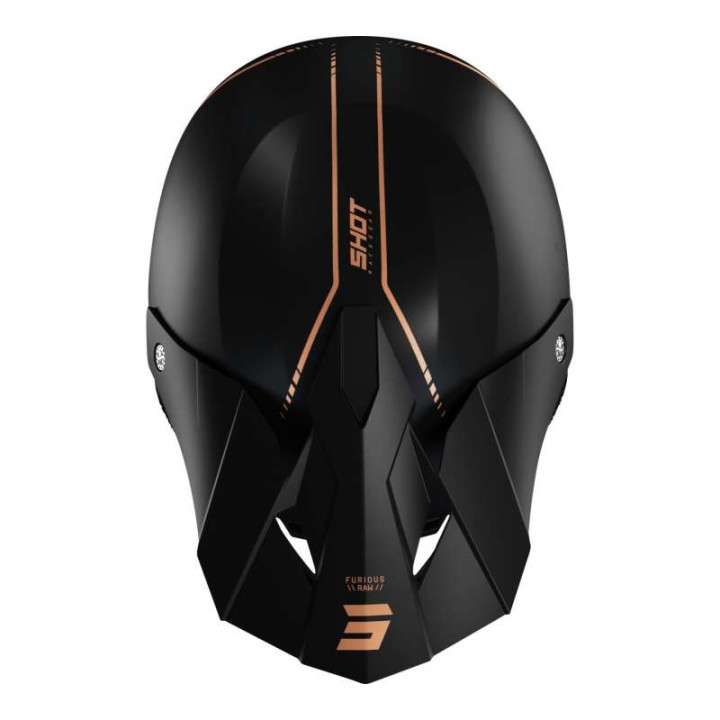 Casque moto cross Shot FURIOUS RAW 3.0 2022 BLACK BRONZE MATT