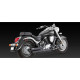 Ligne complète Vance & Hines TWIN SLASH noir (48293) Suzuki M50/C50 Boulevard