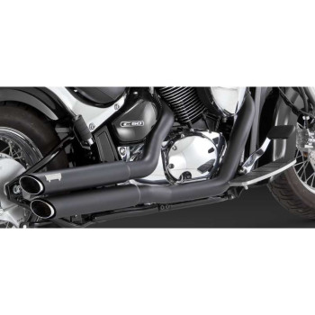 Ligne complète Vance & Hines TWIN SLASH noir (48293) Suzuki M50/C50 Boulevard