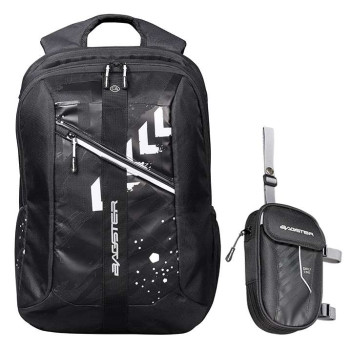 Pack pilote Bagster Sac à dos COMPAK + Sacoche cuisse D-LINE Noir/Blanc  Pack pilote Bagster Sac à dos COMPAK + Sacoche cuisse D-LINE Noir/Blanc
