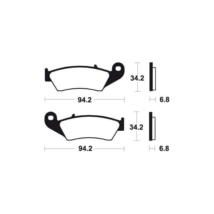 Motor brake pads Tecnium MO194