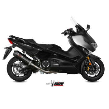 Ligne complète Mivv OVAL Inox noir (Y.061.LVC) Yamaha T-Max 530