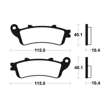 Plaquettes de frein Tecnium métal fritté MR380 Honda 1800 F6B/GOLDWING