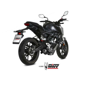 Ligne complète Mivv MK3 Inox noir (H.076.SM3B) Honda CB125R Neo Sports Café