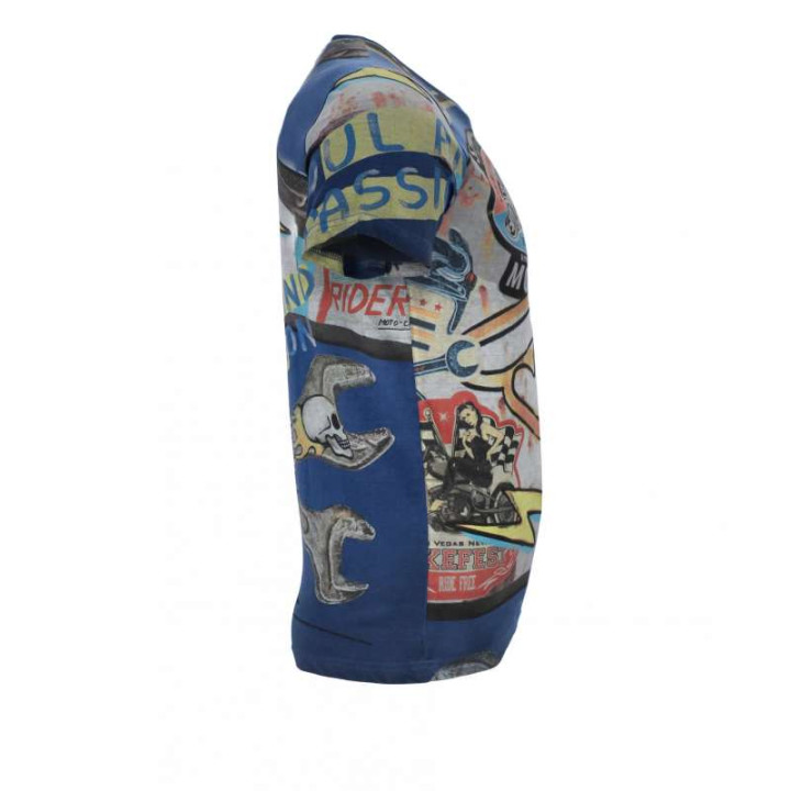 Tee-shirt Acerbis SP CLUB STICKERS Bleu