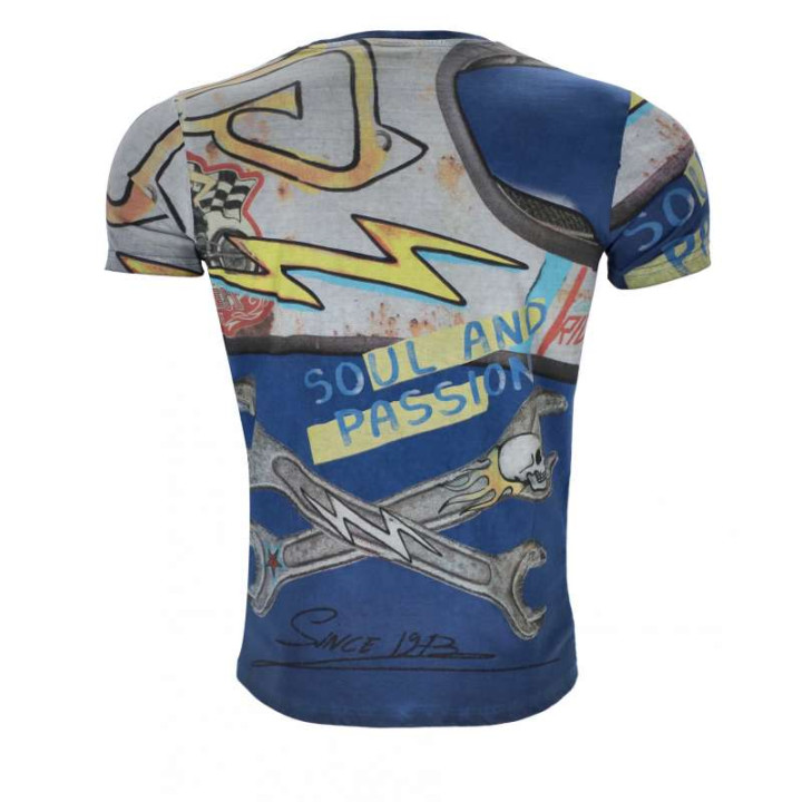 Tee-shirt Acerbis SP CLUB STICKERS Bleu