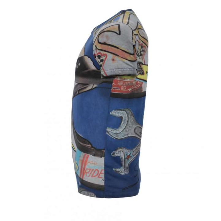 Tee-shirt Acerbis SP CLUB STICKERS Bleu