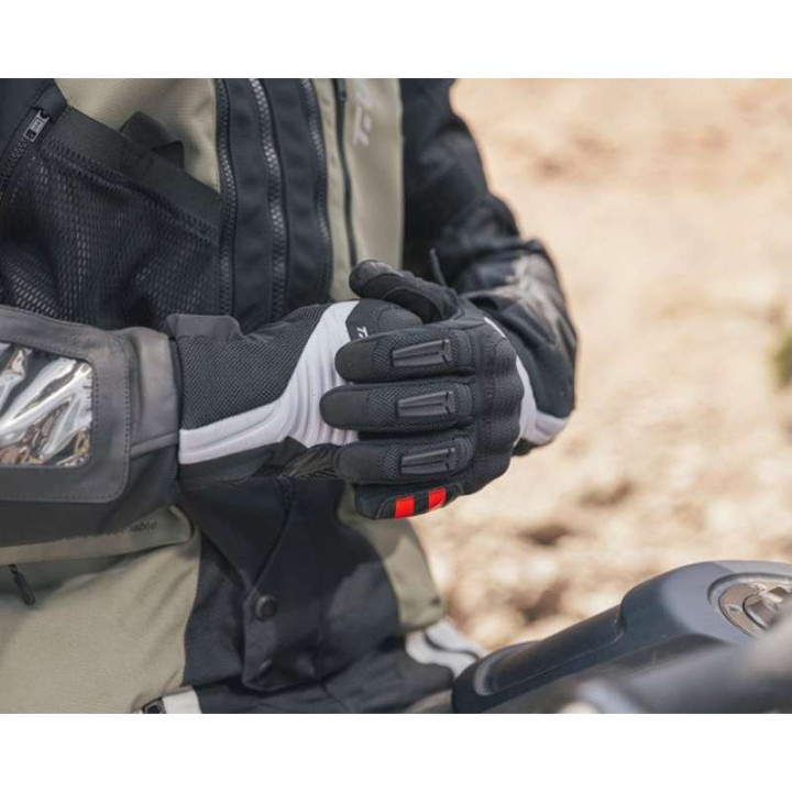 Gants moto T.UR TR-P HYDROSCUD Noir/Gris