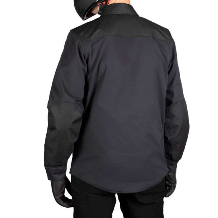 Icon UPSTATE CANVAS BLACK motorcycle shirt