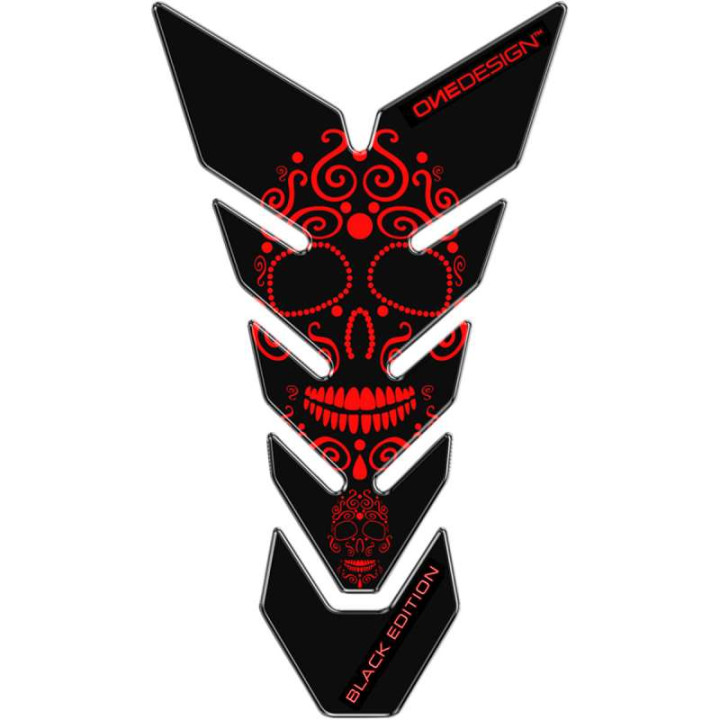 Protection de réservoir moto OneDesign BLACK ED. SKULL RED CGBE5P