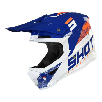 Casque moto cross Shot FURIOUS CAMO 2022 NAVY ORANGE GLOSSY