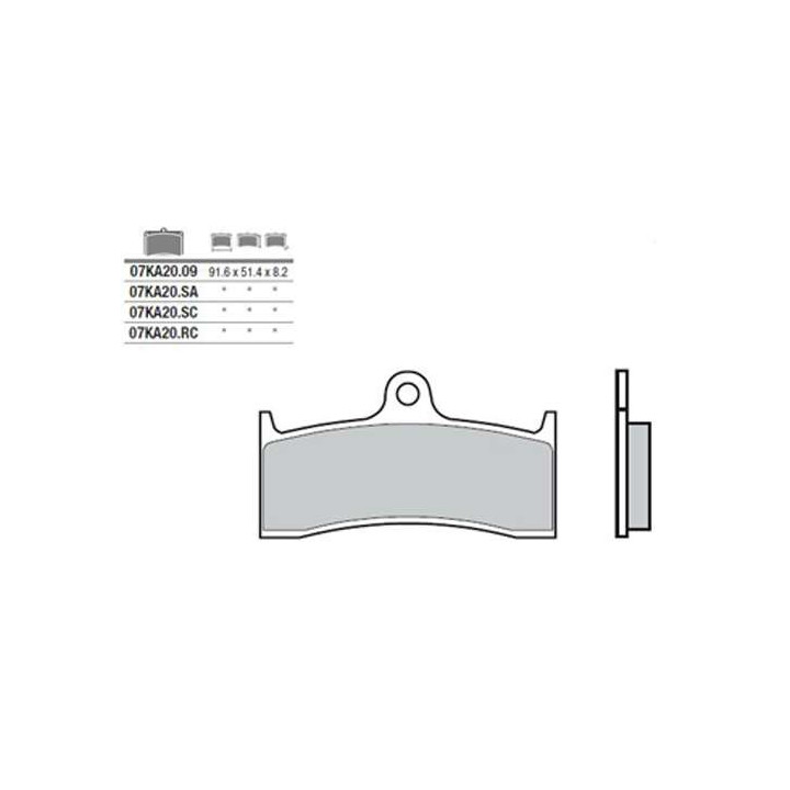 Plaquettes de frein organique BREMBO 07KA2009