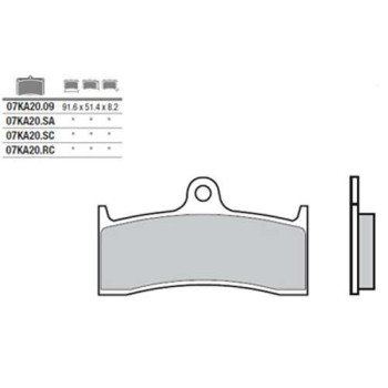 Plaquettes de frein organique BREMBO 07KA2009