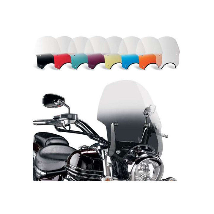 Pare-brise Memphis Shades Sportshield ALLEY CAT / phare 9" Pare-brise Memphis Shades Sportshield ALLEY CAT / phare 9"