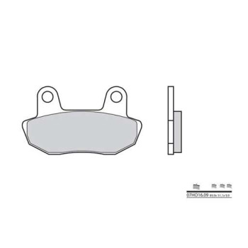 Plaquettes de frein organique BREMBO 07HO1609