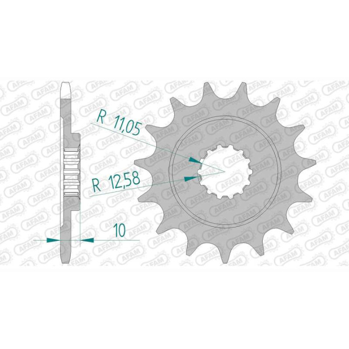 Pignon AFAM 15 dents pas 520 type 94604 MV (Agusta) F4 750 S Brut Pignon AFAM 15 dents pas 520 type 94604 MV (Agusta) F4 750 S Brut