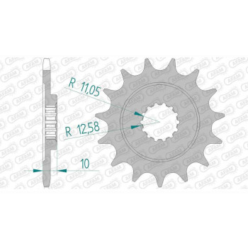 Pignon AFAM 15 dents pas 520 type 94604 MV (Agusta) F4 750 S Brut