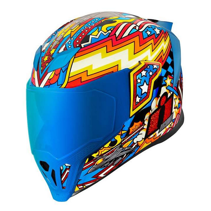 Icon AIRFLITE FLYBOY BLUE motorcycle helmet