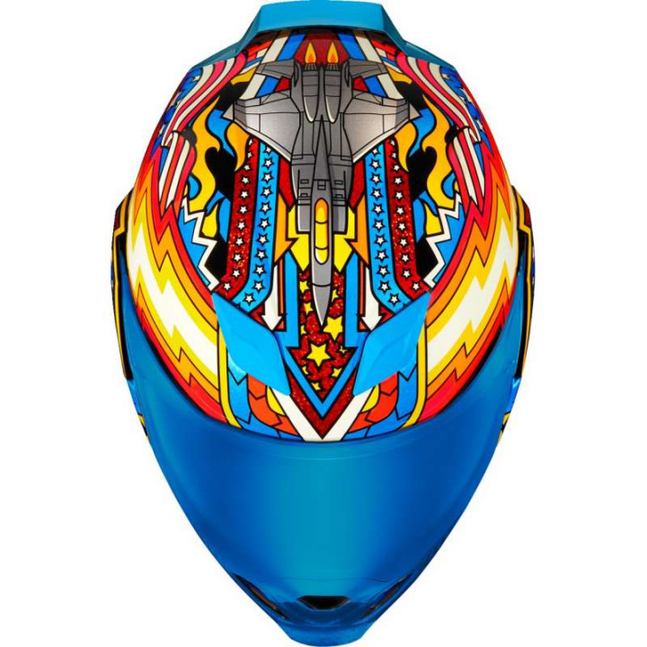 Icon AIRFLITE FLYBOY BLUE motorcycle helmet