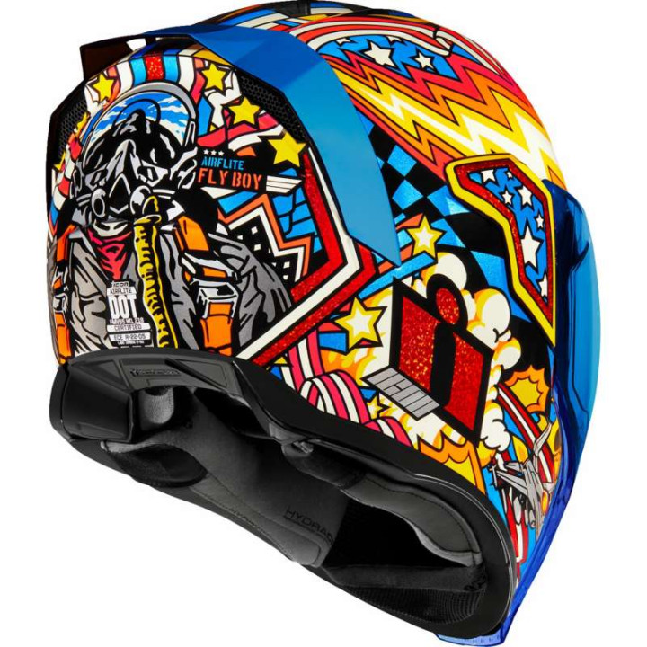 Icon AIRFLITE FLYBOY BLUE motorcycle helmet