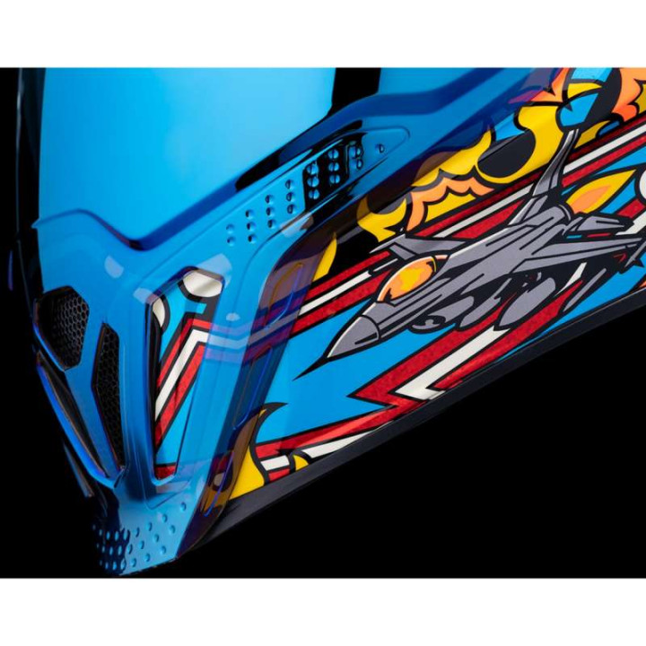Icon AIRFLITE FLYBOY BLUE motorcycle helmet