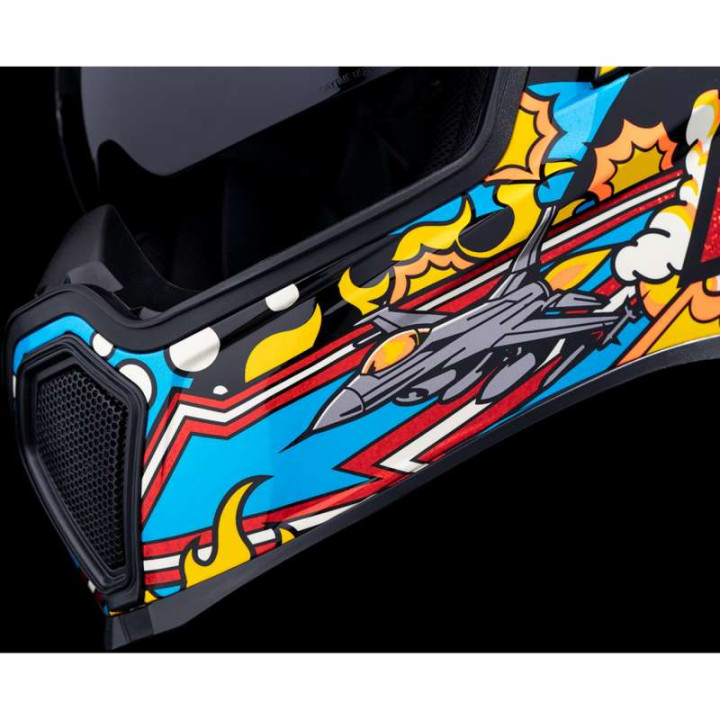Icon AIRFLITE FLYBOY BLUE motorcycle helmet
