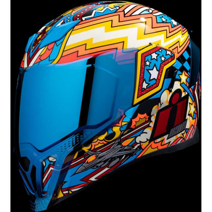 Icon AIRFLITE FLYBOY BLUE motorcycle helmet