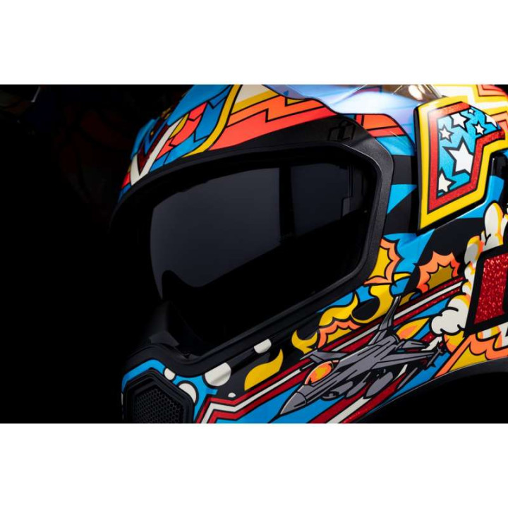 Icon AIRFLITE FLYBOY BLUE motorcycle helmet