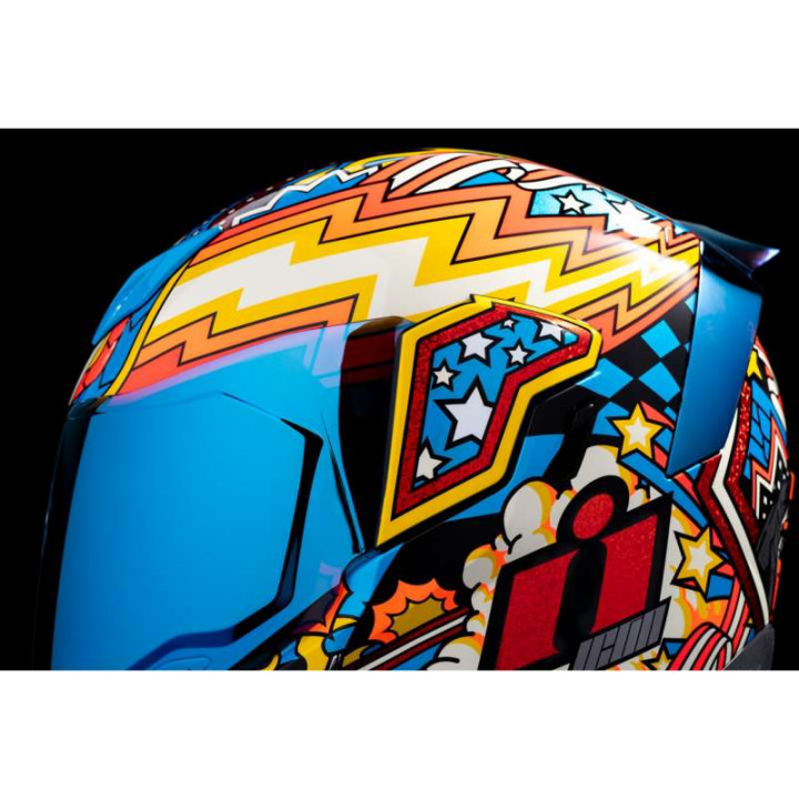 Icon AIRFLITE FLYBOY BLUE motorcycle helmet