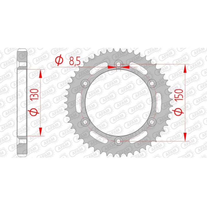 AFAM steel sprocket 51 teeth pitch 428 type 10226 Honda XLR 125 R
