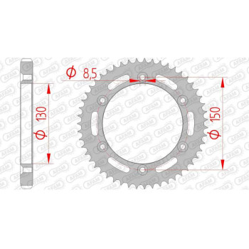Couronne acier AFAM 51 dents pas 428 type 10226 Honda XLR 125 R Couronne acier AFAM 51 dents pas 428 type 10226 Honda XLR 125 R