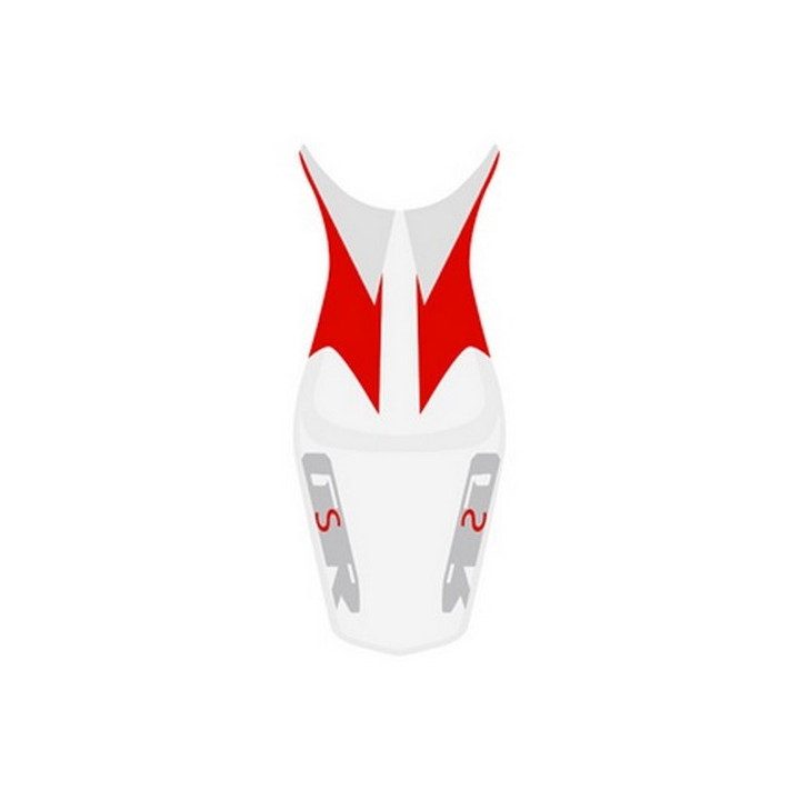 Housse de selle Bagster (2176H) Blanc/Rouge/Gris Clair/Lettres Argent Suzuki GSR600 07